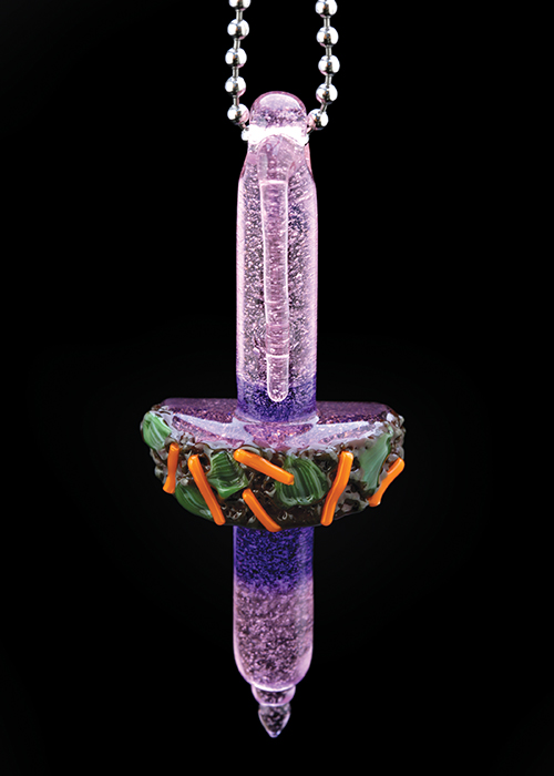 Taco pendant made in collaboration with Rone Glass.