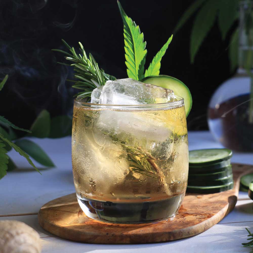 Cannabis-Infused Rosemary Cucumber Ginger Beer