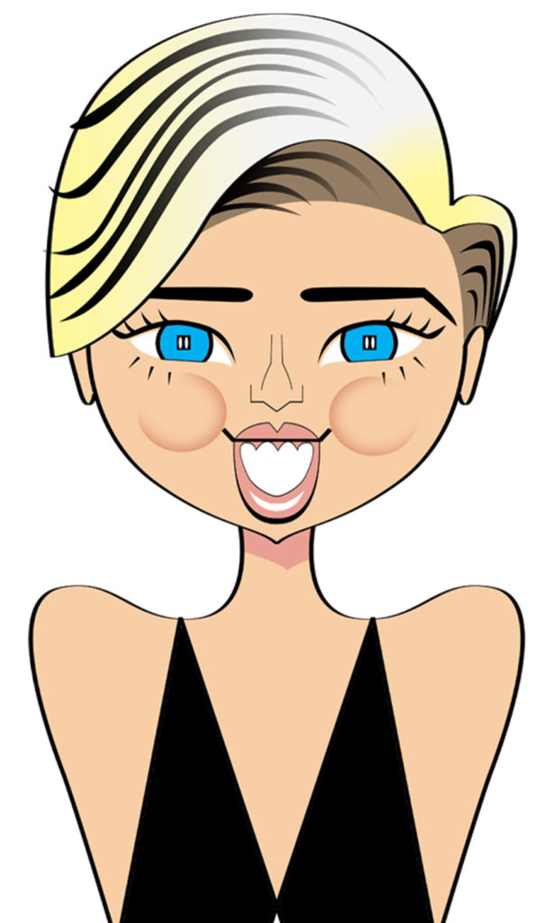 Miley Cyrus illustration by Robert Risko