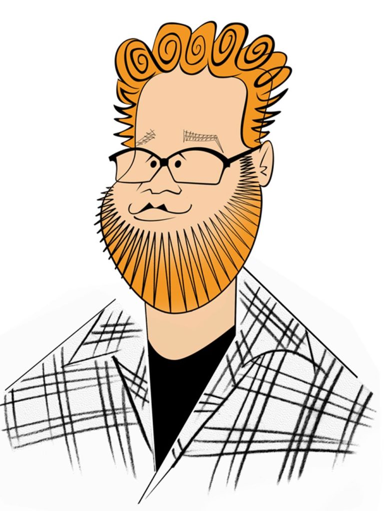 Seth Rogen illustration by Robert Risko
