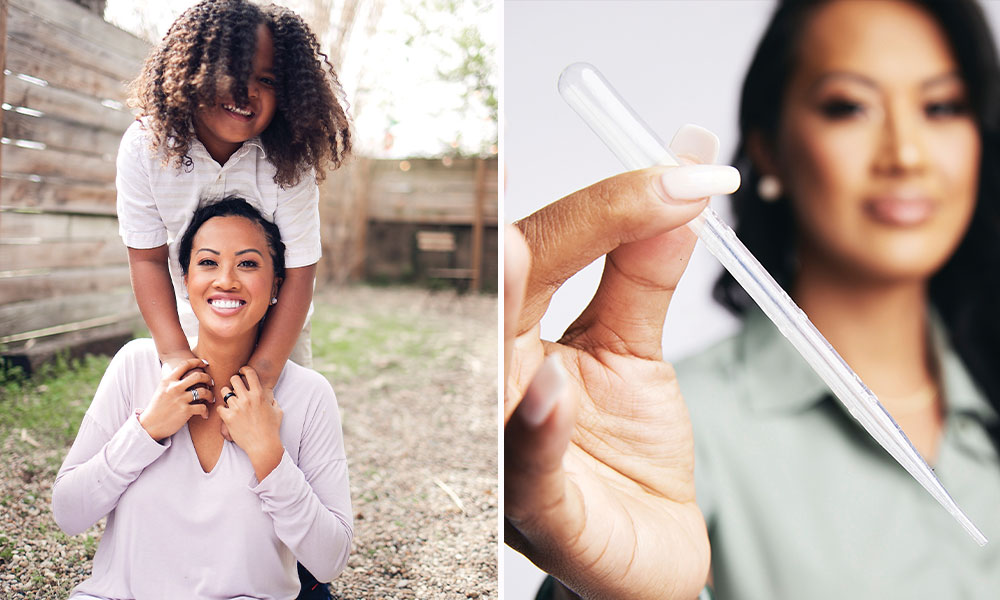 Dr. Annabelle Manalo-Morgan with her son Macario