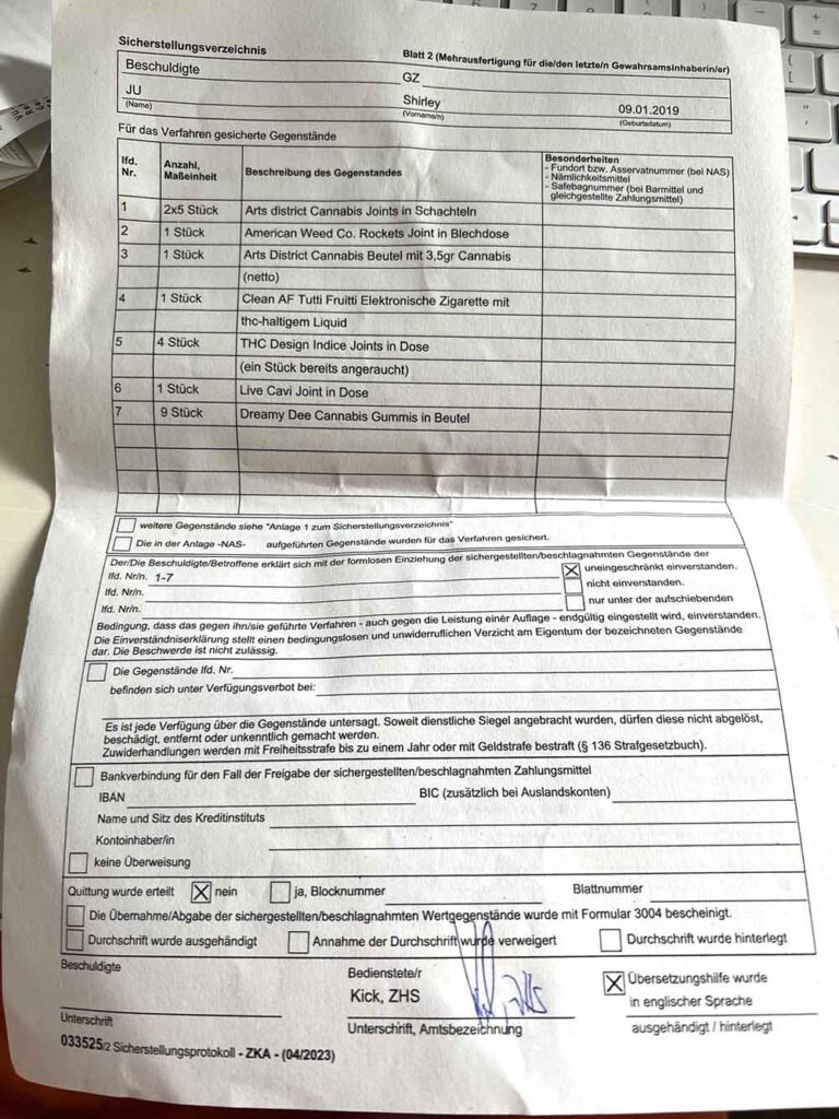 Shirley Ju Detained for Cannabis